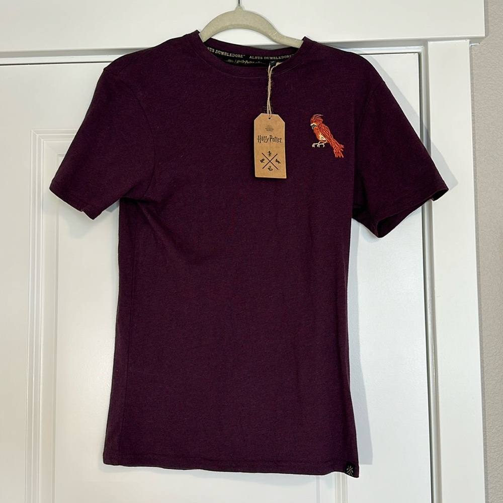 Rare Harry Potter Collection Albus Dumbledore Phoenix Embroidered T-shirt